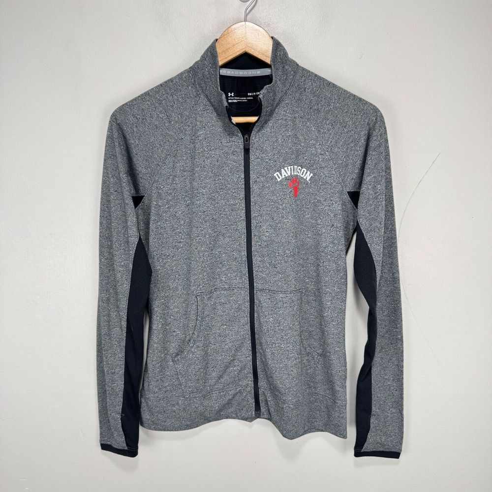 Davidson Wildcats Under Armour Performance Jacket Women Small Gray Fitted Curry